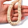Flat Round Handmade Polymer Clay Beads CLAY-R067-12mm-53-7