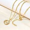 Brass Clear Cubic Zirconia Pendant Necklaces for Women NJEW-A039-02C-G-2