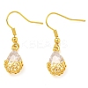 Rack Plating Brass Clear Cubic Zirconia Teardrop Dangle Earrings EJEW-T021-05G-1