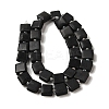 Natural Black Stone Beads Strands G-L596-A11-01-3