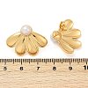 304 Stainless Steel ABS Plastic Pearl Stud Earrings STAS-D368-01D-G-5