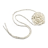 Polka Dot Pattern Fabric Rose Tie Choker Necklaces for Women LS-NJEW-Z022-01A-2