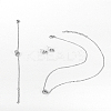 Stainless Steel Double Interlocking Ring Jewelry Set JG9167-1-3