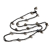 Natural Labradorite Braided Bead Necklacess NJEW-K258-06E-1