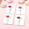4Pcs Kraft Paper Greeting Cards AJEW-FS0001-30B-9