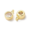 Brass Micro Pave Clear Cubic Zirconia Pendants X-KK-K360-13G-2