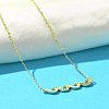 Brass Micro Pave Light Sky Blue Cubic Zirconia Wave Shaped Pendant Cable Chain Necklaces for Women NJEW-R005-01G-4