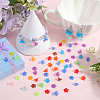 1300Pcs 13 Colors Transparent Acrylic Bead Caps TACR-SP0001-07-4