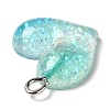Gradient Color Transparent Resin Pendants LS-RESI-A023-01A-3