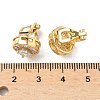 Brass Micro Pave Clear Cubic Zirconia Clip-on Earrings EJEW-A132-02A-G-5