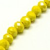 1 Strand Electroplate Opaque Solid Color Crystal Glass Rondelle Beads Strands X-EGLA-F046A-11AB-2