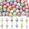 50Pcs Glass Pendants PALLOY-YW00103-1