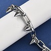 304 Stainless Steel Oval Link Chain Bracelets BJEW-A033-01P-3