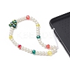 Christmas Glass Pearl Beaded Mobile Straps HJEW-TA00008-4