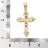 Brass Micro Micro Pave Clear Cubic Zirconia Pendants KK-A212-01C-G-3