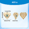 40Pcs Rack Plating Alloy Enamel Pendants PALLOY-SC0013-22-2