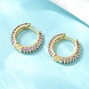 Brass Cubic Zirconia Hoop Earrings EJEW-A156-05G-5