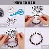 12 Strands 4 Colors Flat Round Handmade Polymer Clay Beads CLAY-SZ0001-86-4