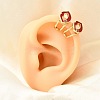 Lip Brass Micro Pave Clear Cubic Zirconia Cuff Earrings EJEW-C186-16G-3