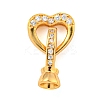 925 Sterling Silver Micro Pave Clear Cubic Zirconia Fold Over Clasps STER-B005-45G-1