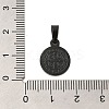 Flat Round with San Benito & Word 304 Stainless Steel Charms STAS-I036-03B-01-3
