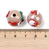 Christmas UV Plating Opaque Acrylic Beads OACR-H057-01C-3