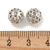 Rack Plating Brass Micro Pave Clear Cubic Zirconia Beads KK-U030-18P-2