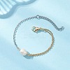 Natural Cultured Freshwater Pearl Beads Link Bracelets BJEW-JB12866-1