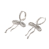 Brass Micro Pave Clear Cubic Zirconia Huggie Hoop Earrings for Women EJEW-A040-11P-2