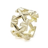 Rack Plating Brass Cuff Rings RJEW-K257-14G-1