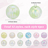 48Pcs 12 Styles UV Plating Acrylic Beads OACR-SC0002-19-2