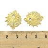 Rack Plating Brass Pave Clear Cubic Zirconia Star Connector Links KK-B091-38G-3