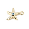 Brass Micro Pave Cubic Zirconia Charms KK-M326-20B-G-2