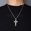 201 Stainless Steel Pendant Necklaces for Man NJEW-Q336-03B-P-3