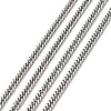 Tarnish Resistant Men's Jewelry Making 304 Stainless Steel Double Link Curb Chains CHS-A003C-1.0mm-1