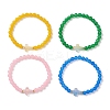 Natural & Dyed Malaysia Jade Beads Stretch Bracelets for Women BJEW-JB13272-2
