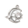 Brass Micro Pave Cubic Zirconia Charms KK-D371-04D-P-1