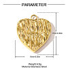 304 Stainless Steel Pendants STAS-OY010-18G-2