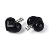Natural Obsidian Chunky Pendants G-T143-19K-2