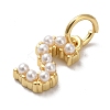 Rack Plating Brass with ABS Plastic Imitation Pearl Charms KK-B092-30S-G-2