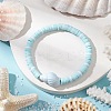 Flat Round Handmade Polymer Clay Heishi Beaded Stretch Bracelets BJEW-JB11711-01-1
