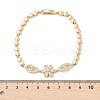Brass Micro Pave Cubic Zirconia Link Chain Bracelets KK-R217-41G-5