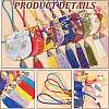 9Pcs 9 Colors Flower Pattern Brocade Bag Tassel Pendant Decorations HJEW-NB0001-97-5