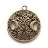 Tibetan Style Hollow Alloy Pendants LS-TIBEP-F075-01AB-RS-1