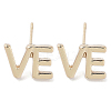 Word VE Alloy Studs Earrings for Women EJEW-H309-14KCG-1