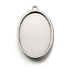 304 Stainless Steel Pendant Cabochon Settings STAS-S181-02P-C-1