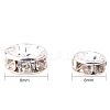 Silver Plated Brass Middle East Rhinestone Spacer Beads RB-PH0001-08S-NF-6
