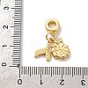 Brass Enamel European Dangle Beads KK-Q098-38G-A-3