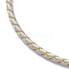 Polyester Cord Braided Bracelet Makings MAK-Z003-01G-15-2