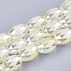 Electroplated Glass Beads Strands EGLA-T015-02B-07-1